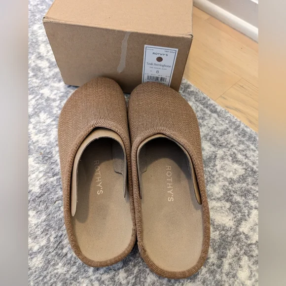 Rothy's The Casual Clog Teak Herringbone Size 8 - Picture 3 of 8